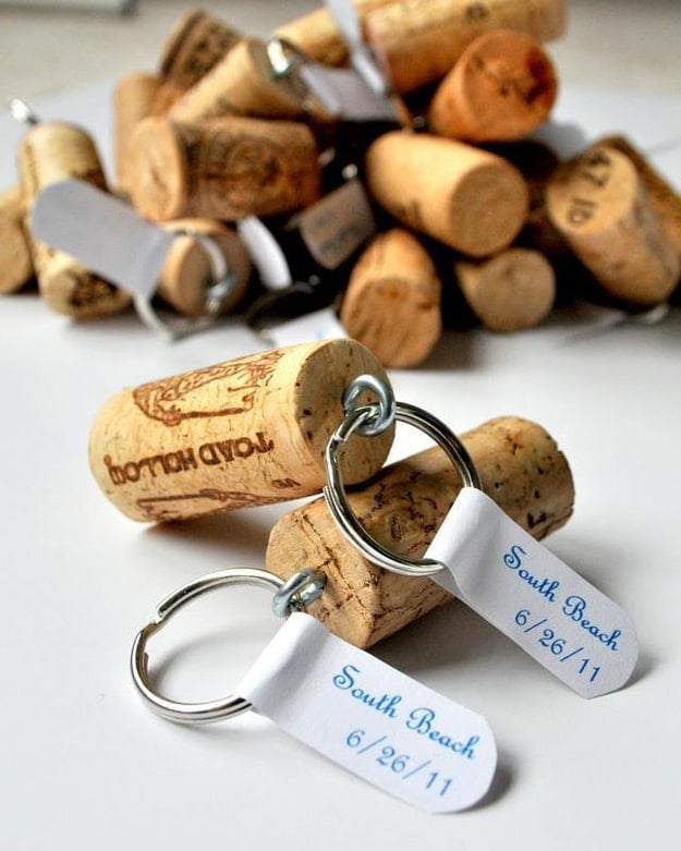 76 Crafts To Make and Sell - Easy DIY Ideas for Cheap Things To Sell on Etsy, Online and for Craft Fairs. Make Money with These Homemade Crafts for Teens, Kids, Christmas, Summer, Mother’s Day Gifts. | Wine Cork Keychains | diyjoy.com/crafts-to-make-and-sell