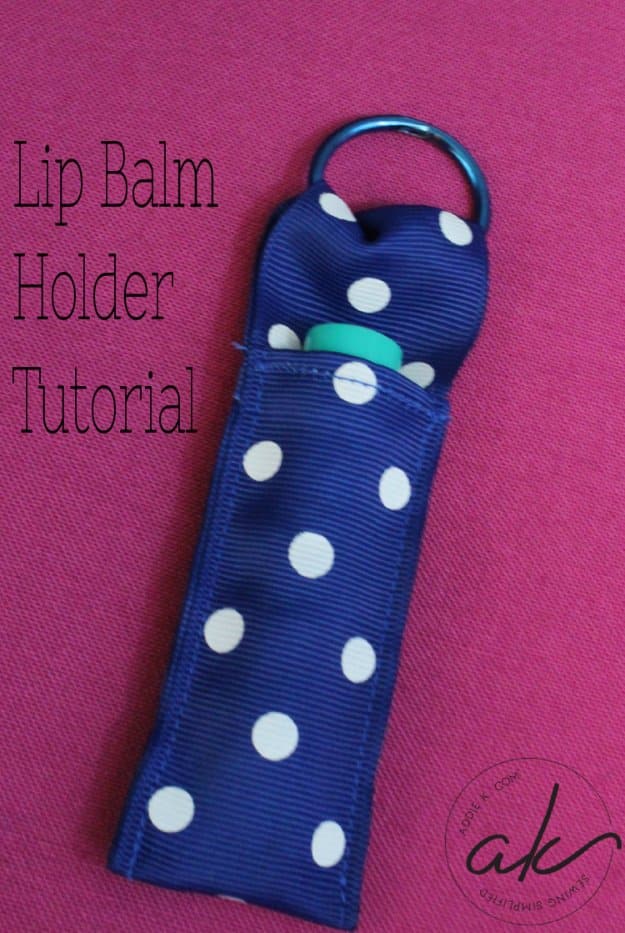 DIY Sewing Gift Ideas for Adults and Kids, Teens, Women, Men and Baby - Lip Balm Holder - Cute and Easy DIY Sewing Projects Make Awesome Presents for Mom, Dad, Husband, Boyfriend, Children #sewing #diygifts #sewingprojects