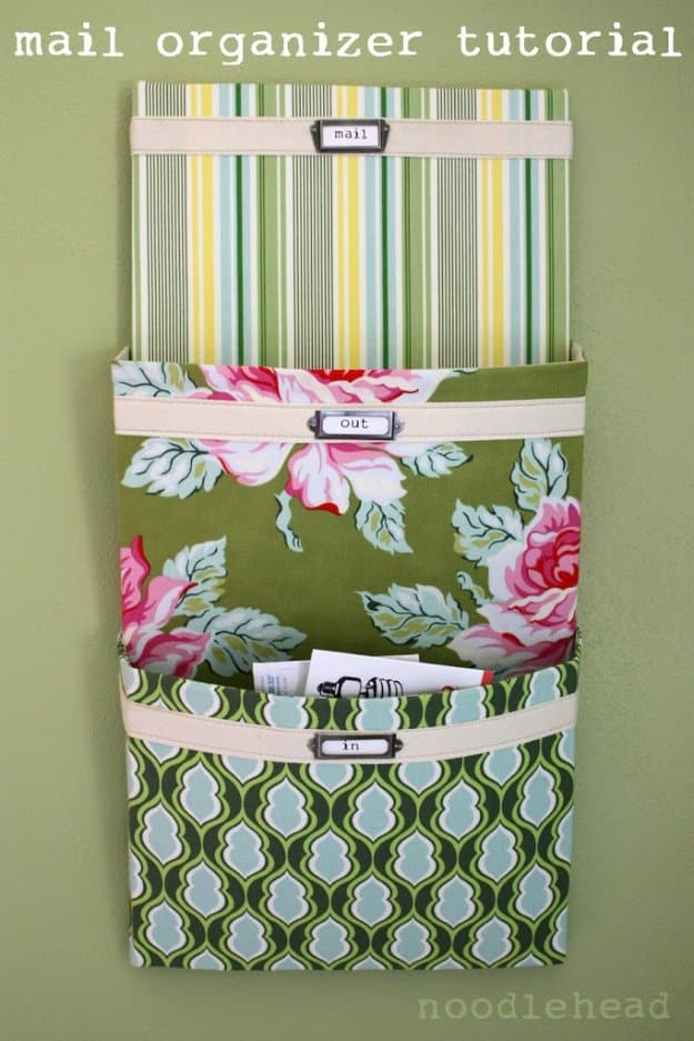 DIY Sewing Gift Ideas for Adults and Kids, Teens, Women, Men and Baby - Mail Organizer - Cute and Easy DIY Sewing Projects Make Awesome Presents for Mom, Dad, Husband, Boyfriend, Children #sewing #diygifts #sewingprojects