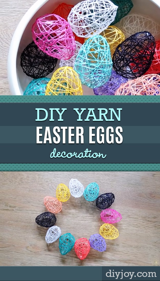 Diy Yarn Easter Eggs Decoration