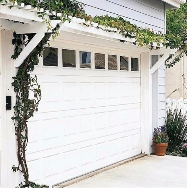 Creative Ways to Increase Curb Appeal on A Budget - Build Pergola Over Garage - Cheap and Easy Ideas for Upgrading Your Front Porch, Landscaping, Driveways, Garage Doors, Brick and Home Exteriors. Add Window Boxes, House Numbers, Mailboxes and Yard Makeovers http://diyjoy.com/diy-curb-appeal-ideas