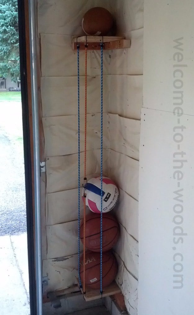 DIY Projects Your Garage Needs -DIY Ball Corral - Do It Yourself Garage Makeover Ideas Include Storage, Organization, Shelves, and Project Plans for Cool New Garage Decor http://diyjoy.com/diy-projects-garage