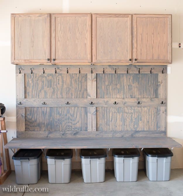 DIY Projects Your Garage Needs -Garage Mudroom DIY - Do It Yourself Garage Makeover Ideas Include Storage, Organization, Shelves, and Project Plans for Cool New Garage Decor http://diyjoy.com/diy-projects-garage