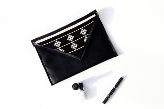  Sewing Crafts To Make and Sell - Black Faux Leather Clutch DIY - Easy DIY Sewing Ideas To Make and Sell for Your Craft Business. Make Money with these Simple Gift Ideas, Free Patterns, Products from Fabric Scraps, Cute Kids Tutorials #sewing #crafts