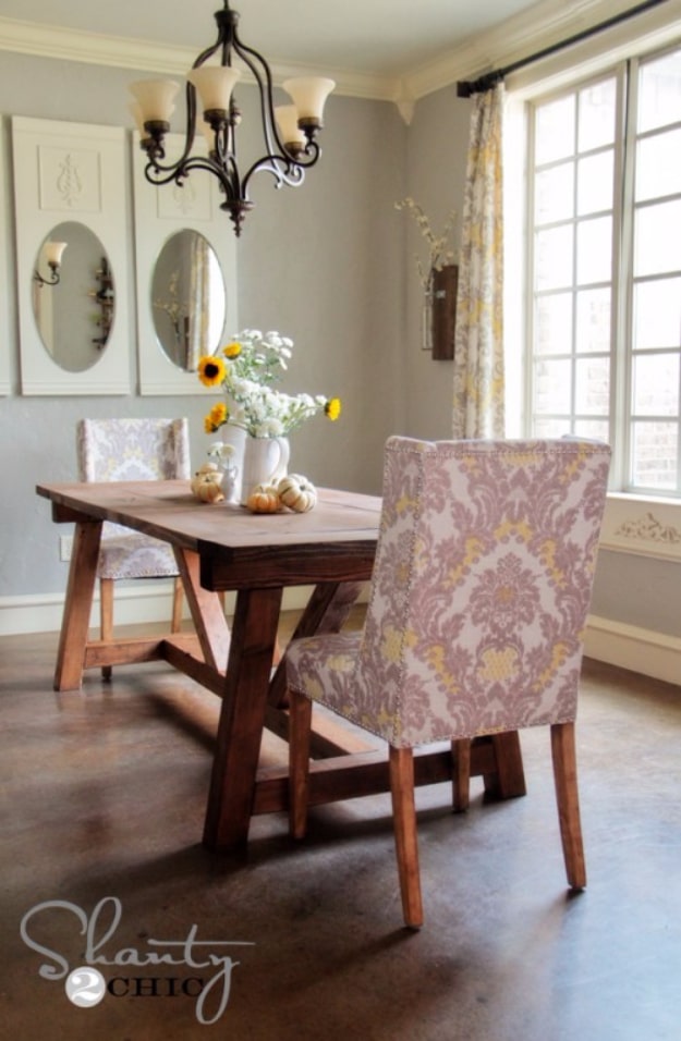 DIY Dining Room Table Projects - DIY Restoration Hardware Dining Table - Creative Do It Yourself Tables and Ideas You Can Make For Your Kitchen or Dining Area. Easy Step by Step Tutorials that Are Perfect For Those On A Budget http://diyjoy.com/diy-dining-room-table-projects