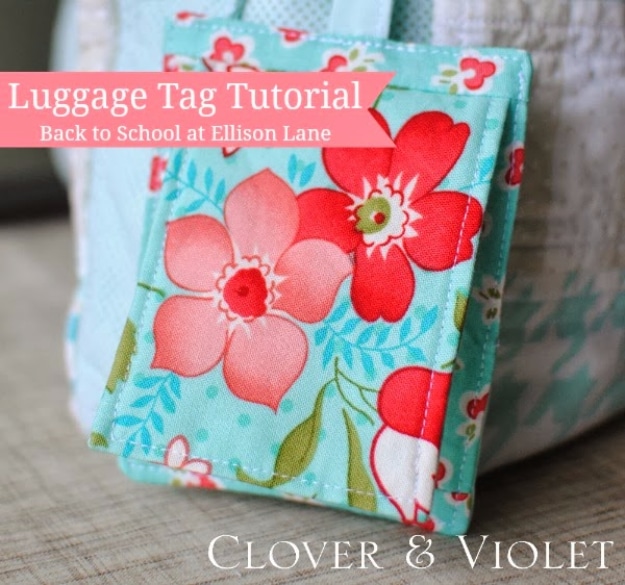  Sewing Crafts To Make and Sell - Luggage Tag Tutorial - Easy DIY Sewing Ideas To Make and Sell for Your Craft Business. Make Money with these Simple Gift Ideas, Free Patterns, Products from Fabric Scraps, Cute Kids Tutorials #sewing #crafts