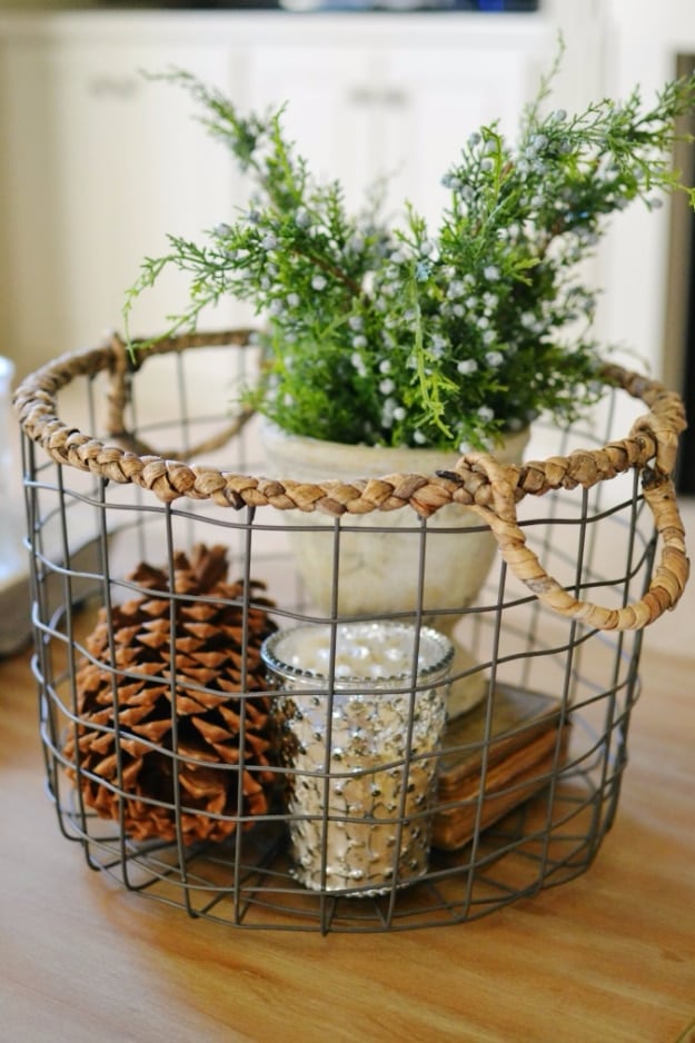 31 Cool Crafts Made With Baskets - DIY Joy
