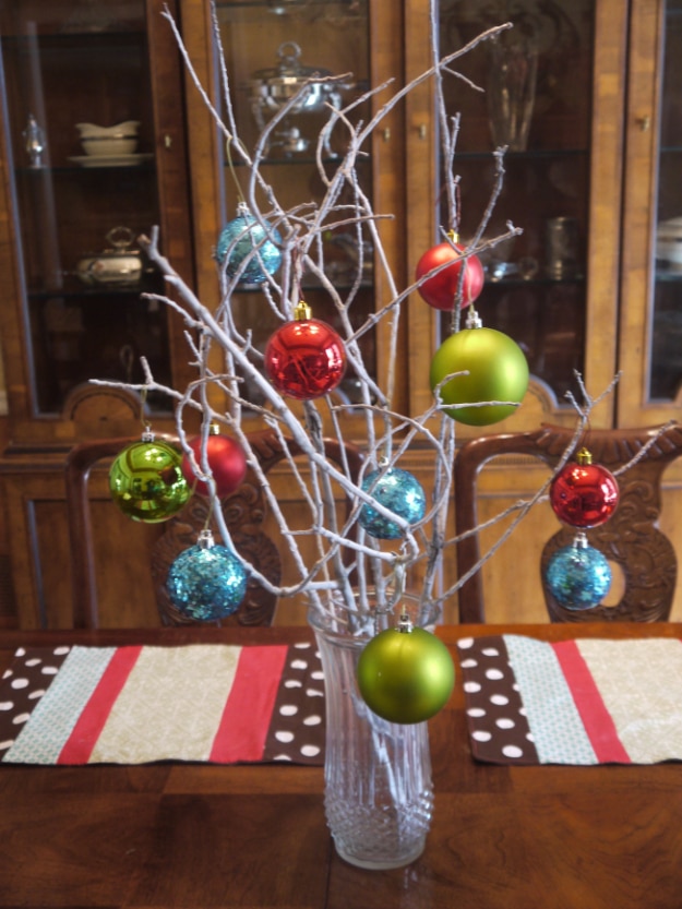 DIY Christmas Centerpieces - Deck Your Halls Easy Christmas Centerpiece - Simple, Easy Holiday Decorating Ideas on A Budget- cheap dollar store crafts holiday #holiday #crafts #christmas