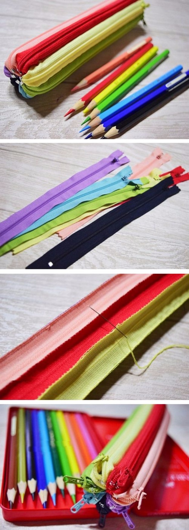 Creative DIY Projects With Zippers - Zipper Pencil Case - Easy Crafts and Fashion Ideas With A Zipper - Jewelry, Home Decor, School Supplies and DIY Gift Ideas - Quick DIYs for Fun Weekend Projects 