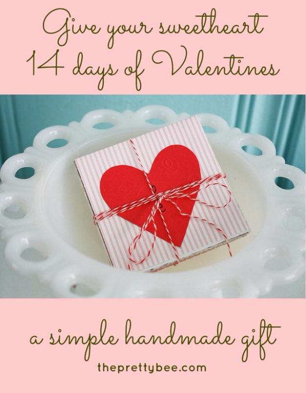 DIY Valentines Day Cards - 14 Days Of Valentine Card - Easy Handmade Cards for Him and Her, Kids, Freinds and Teens - Funny, Romantic, Printable Ideas for Making A Unique Homemade Valentine Card - Step by Step Tutorials and Instructions for Making Cute Valentine's Day Gifts #valentines