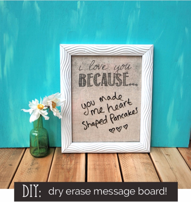 Best DIY Valentines Day Gifts - DIY Dry Erase Message Board - Cute Mason Jar Valentines Day Gifts and Crafts for Him and Her | Boyfriend, Girlfriend, Mom and Dad, Husband or Wife, Friends - Easy DIY Ideas for Valentines Day for Homemade Gift Giving and Room Decor | Creative Home Decor and Craft Projects for Teens, Teenagers, Kids and Adults 