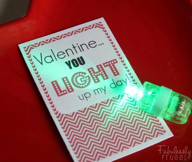 DIY Valentines Day Cards - DIY Valentine Light Up My Day - Easy Handmade Cards for Him and Her, Kids, Freinds and Teens - Funny, Romantic, Printable Ideas for Making A Unique Homemade Valentine Card - Step by Step Tutorials and Instructions for Making Cute Valentine's Day Gifts #valentines