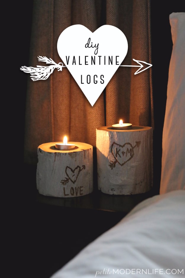 Best DIY Valentines Day Gifts - DIY Valentine Logs - Cute Mason Jar Valentines Day Gifts and Crafts for Him and Her | Boyfriend, Girlfriend, Mom and Dad, Husband or Wife, Friends - Easy DIY Ideas for Valentines Day for Homemade Gift Giving and Room Decor | Creative Home Decor and Craft Projects for Teens, Teenagers, Kids and Adults 
