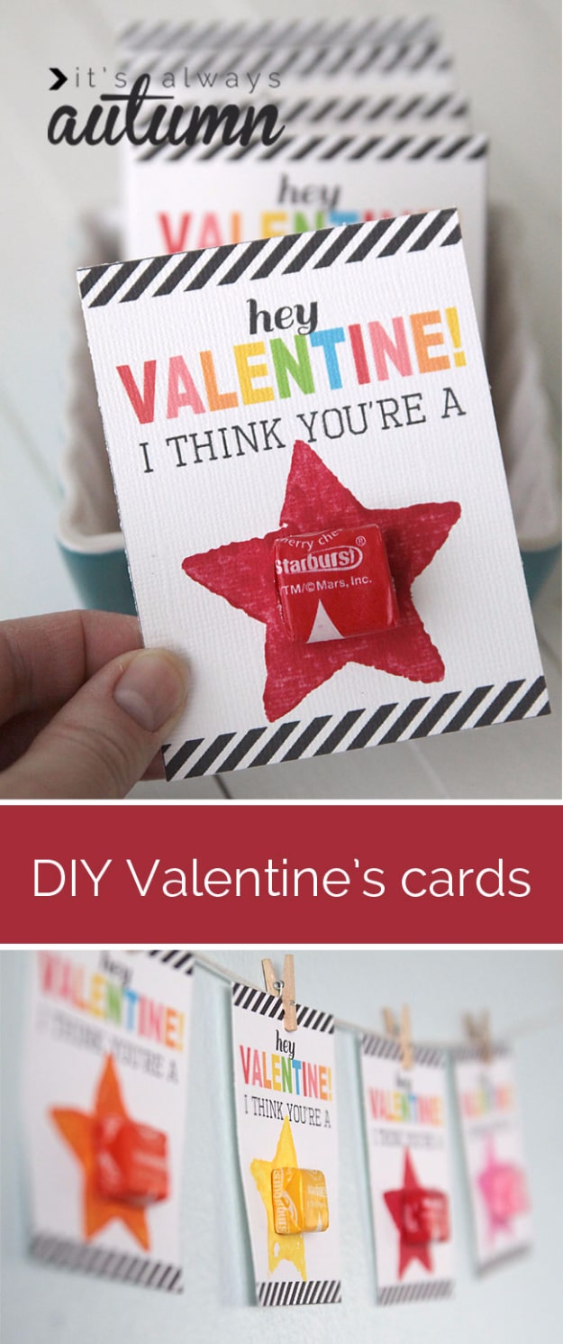 DIY Valentines Day Cards - DIY Valentine's Card To Make With Kids - Easy Handmade Cards for Him and Her, Kids, Freinds and Teens - Funny, Romantic, Printable Ideas for Making A Unique Homemade Valentine Card - Step by Step Tutorials and Instructions for Making Cute Valentine's Day Gifts #valentines