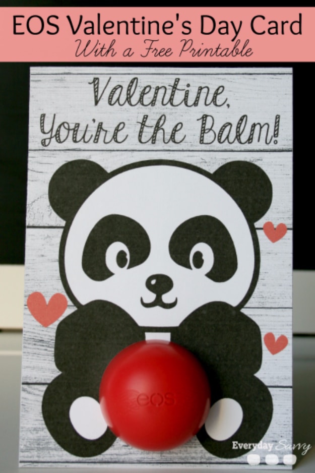 DIY Valentines Day Cards - EOS Valentine's Day Card - Easy Handmade Cards for Him and Her, Kids, Freinds and Teens - Funny, Romantic, Printable Ideas for Making A Unique Homemade Valentine Card - Step by Step Tutorials and Instructions for Making Cute Valentine's Day Gifts #valentines