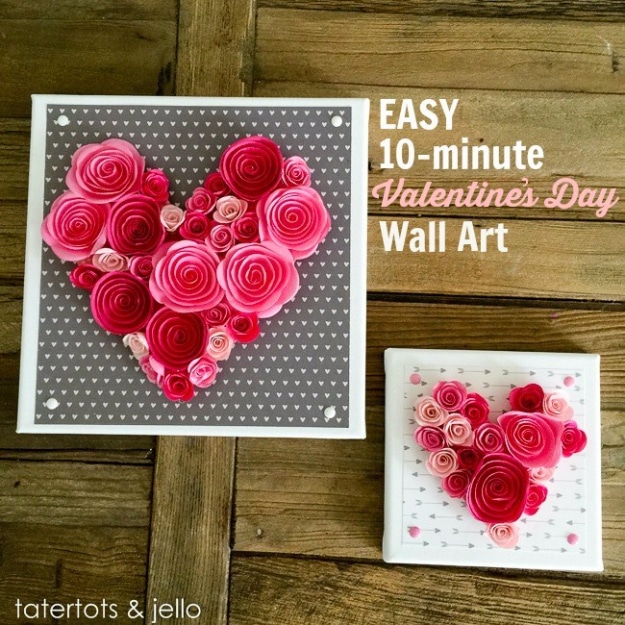Best DIY Valentines Day Gifts - Easy Valentines Day Wall Art - Cute Mason Jar Valentines Day Gifts and Crafts for Him and Her | Boyfriend, Girlfriend, Mom and Dad, Husband or Wife, Friends - Easy DIY Ideas for Valentines Day for Homemade Gift Giving and Room Decor | Creative Home Decor and Craft Projects for Teens, Teenagers, Kids and Adults 