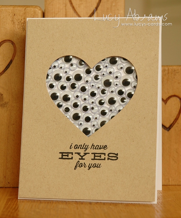 DIY Valentines Day Cards - Lots Of Eyes Valentine's Card - Easy Handmade Cards for Him and Her, Kids, Freinds and Teens - Funny, Romantic, Printable Ideas for Making A Unique Homemade Valentine Card - Step by Step Tutorials and Instructions for Making Cute Valentine's Day Gifts #valentines