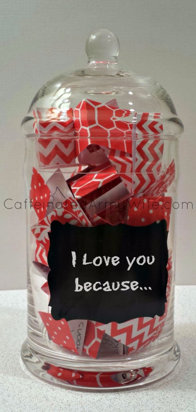 Best DIY Valentines Day Gifts - Love Notes Jar for Valentine’s Day - Cute Mason Jar Valentines Day Gifts and Crafts for Him and Her | Boyfriend, Girlfriend, Mom and Dad, Husband or Wife, Friends - Easy DIY Ideas for Valentines Day for Homemade Gift Giving and Room Decor | Creative Home Decor and Craft Projects for Teens, Teenagers, Kids and Adults 