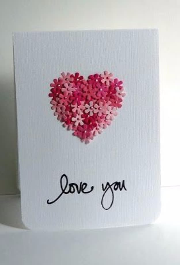 DIY Valentines Day Cards - Love You Card - Easy Handmade Cards for Him and Her, Kids, Freinds and Teens - Funny, Romantic, Printable Ideas for Making A Unique Homemade Valentine Card - Step by Step Tutorials and Instructions for Making Cute Valentine's Day Gifts #valentines