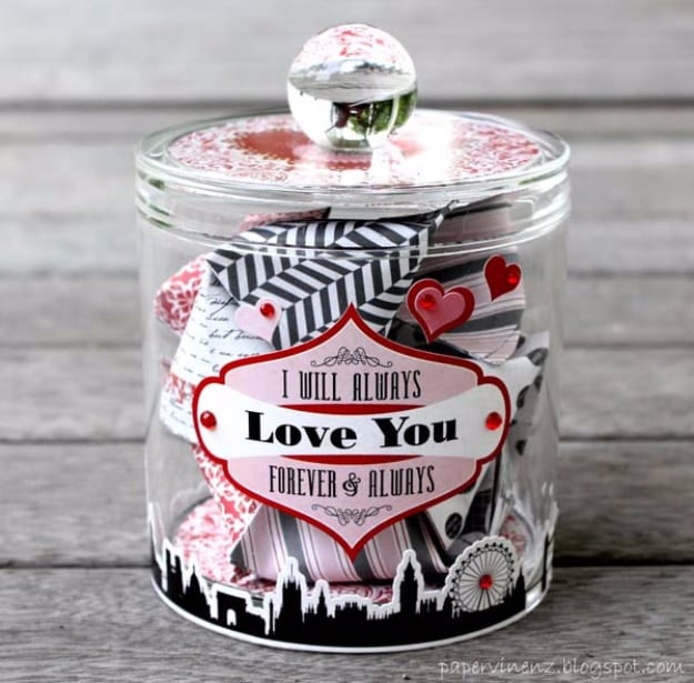 Best DIY Valentines Day Gifts - Wishlist Jar - Cute Mason Jar Valentines Day Gifts and Crafts for Him and Her | Boyfriend, Girlfriend, Mom and Dad, Husband or Wife, Friends - Easy DIY Ideas for Valentines Day for Homemade Gift Giving and Room Decor | Creative Home Decor and Craft Projects for Teens, Teenagers, Kids and Adults 