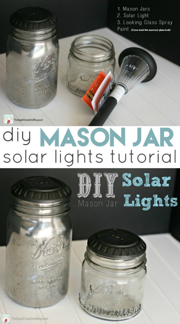 DIY Solar Powered Projects - DIY Mason Jar Solar Lights - Easy Solar Crafts and DYI Ideas for Making Solar Power Things You Can Use To Save Energy - Step by Step Tutorials for Making Things Without Batteries - DIY Projects and Crafts for Men and Women 
