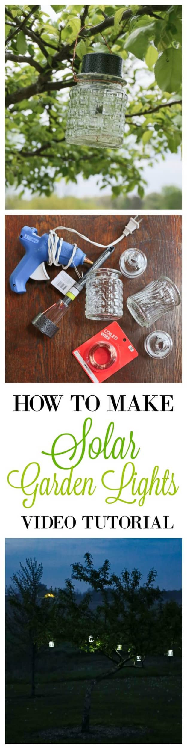 DIY Solar Powered Projects - DIY Solar Garden Lights - Easy Solar Crafts and DYI Ideas for Making Solar Power Things You Can Use To Save Energy - Step by Step Tutorials for Making Things Without Batteries - DIY Projects and Crafts for Men and Women 