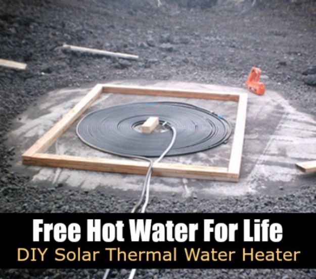 DIY Solar Powered Projects - DIY Solar Thermal Water Heater- Easy Solar Crafts and DYI Ideas for Making Solar Power Things You Can Use To Save Energy - Step by Step Tutorials for Making Things Without Batteries - DIY Projects and Crafts for Men and Women 