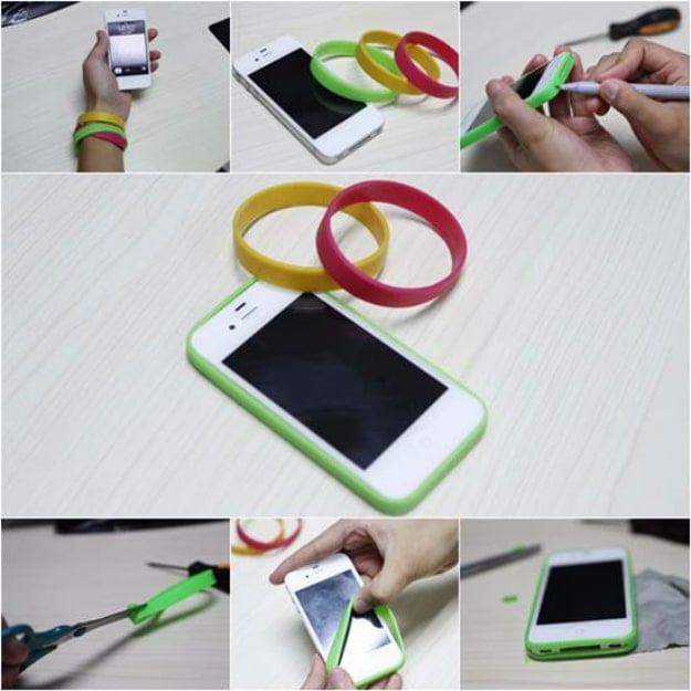 DIY Phone Hacks - Easy DIY iPhone Bumper Case - Cool Tips and Tricks for Phones, Headphones and iPhone How To - Make Speakers, Change Settings, Know Secrets You Can Do With Your Phone By Learning This Cool Stuff - DIY Projects and Crafts for Men and Women http://diyjoy.com/diy-iphone-hacks