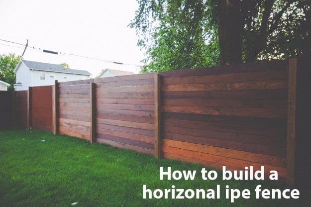 DIY Fences and Gates - Horizontal Ipe Fence - How To Make Easy Fence and Gate Project for Backyard and Home - Step by Step Tutorial and Ideas for Painting, Updating and Making Fences and DIY Gate - Cool Outdoors and Yard Projects 