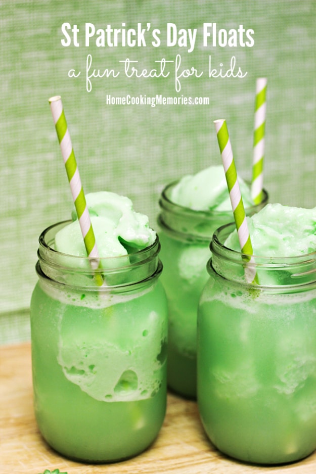 DIY St Patricks Day Ideas - Lime Sherbet Floats - Food and Best Recipes, Decorations and Home Decor, Party Ideas - Cupcakes, Drinks, Festive St Patrick Day Parties With these Easy, Quick and Cool Crafts and DIY Projects http://diyjoy.com/st-patricks-day-ideas