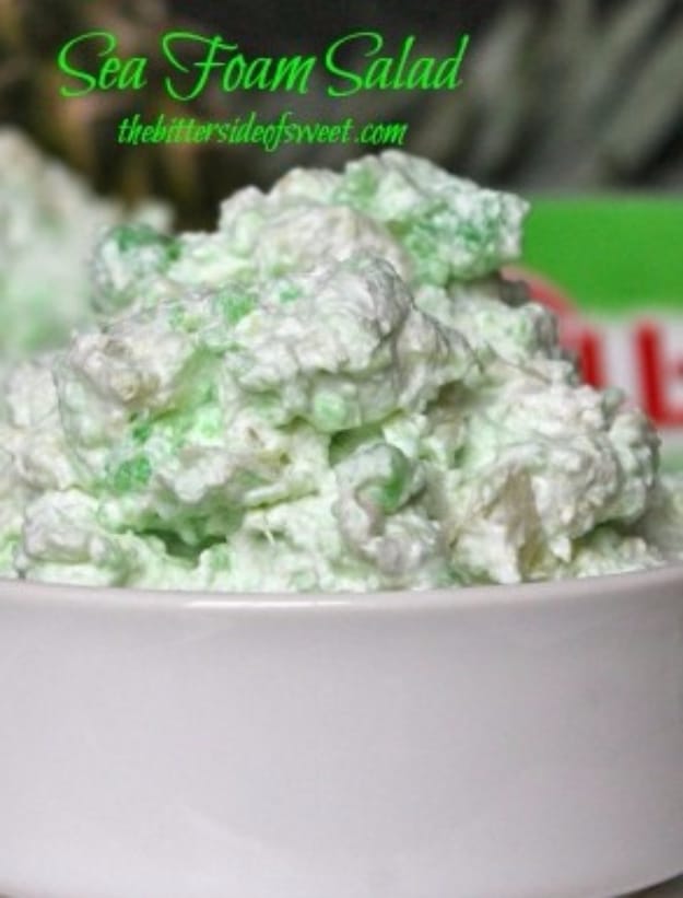 DIY St Patricks Day Ideas - Sea Foam Salad - Food and Best Recipes, Decorations and Home Decor, Party Ideas - Cupcakes, Drinks, Festive St Patrick Day Parties With these Easy, Quick and Cool Crafts and DIY Projects http://diyjoy.com/st-patricks-day-ideas