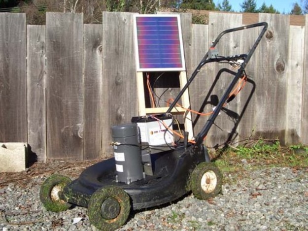 DIY Solar Powered Projects - Solar Charged Lawnmower - Easy Solar Crafts and DYI Ideas for Making Solar Power Things You Can Use To Save Energy - Step by Step Tutorials for Making Things Without Batteries - DIY Projects and Crafts for Men and Women 