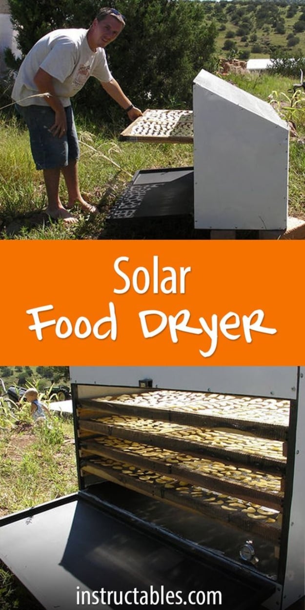 DIY Solar Powered Projects - Solar Food Dryer - Easy Solar Crafts and DYI Ideas for Making Solar Power Things You Can Use To Save Energy - Step by Step Tutorials for Making Things Without Batteries - DIY Projects and Crafts for Men and Women 