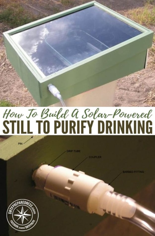 DIY Solar Powered Projects - Solar-Powered Still To Purify Drinking Water - Easy Solar Crafts and DYI Ideas for Making Solar Power Things You Can Use To Save Energy - Step by Step Tutorials for Making Things Without Batteries - DIY Projects and Crafts for Men and Women 