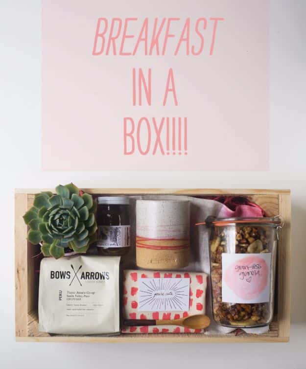 DIY Mothers Day Gift Ideas - Breakfast In A Box - Homemade Gifts for Moms - Crafts and Do It Yourself Home Decor, Accessories and Fashion To Make For Mom - Mothers Love Handmade Presents on Mother's Day - DIY Projects and Crafts by DIY JOY 