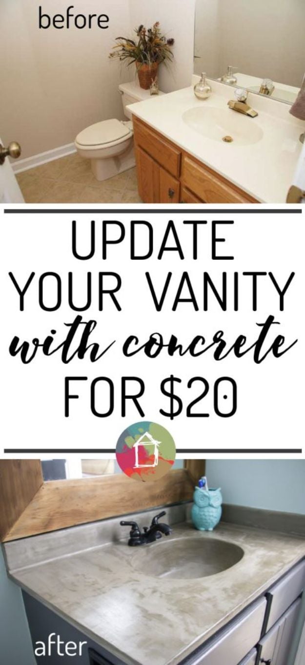 diy vanity improvement budget concrete projects tips overlay easy decor cheap diyjoy updating