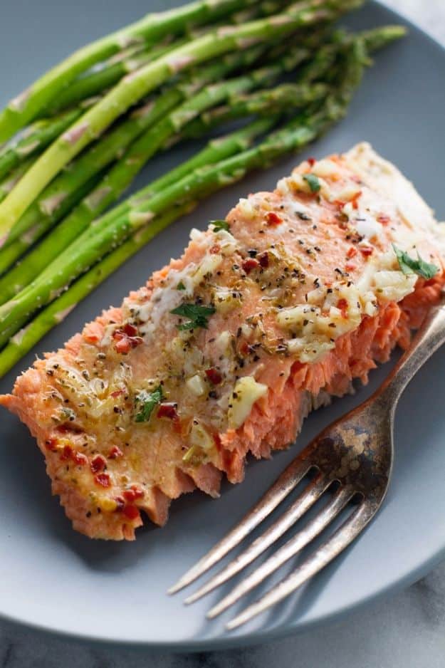 Best Easter Dinner Recipes - Garlic Butter Baked Salmon In Foil - Easy Recipe Ideas for Easter Dinners and Holiday Meals for Families - Side Dishes, Slow Cooker Recipe Tutorials, Main Courses, Traditional Meat, Vegetable and Dessert Ideas - Desserts, Pies, Cakes, Ham and Beef, Lamb - DIY Projects and Crafts by DIY JOY 