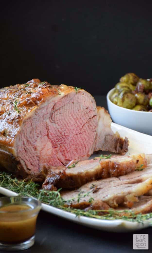 Best Easter Dinner Recipes - Garlic Crusted Prime Rib Roast - Easy Recipe Ideas for Easter Dinners and Holiday Meals for Families - Side Dishes, Slow Cooker Recipe Tutorials, Main Courses, Traditional Meat, Vegetable and Dessert Ideas - Desserts, Pies, Cakes, Ham and Beef, Lamb - DIY Projects and Crafts by DIY JOY 