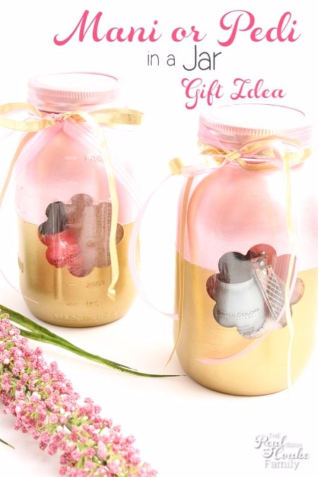 DIY Mothers Day Gift Ideas - Manicure or Pedicure in a Jar a Mother’s Day Gift Idea - Homemade Gifts for Moms - Crafts and Do It Yourself Home Decor, Accessories and Fashion To Make For Mom - Mothers Love Handmade Presents on Mother's Day - DIY Projects and Crafts by DIY JOY 