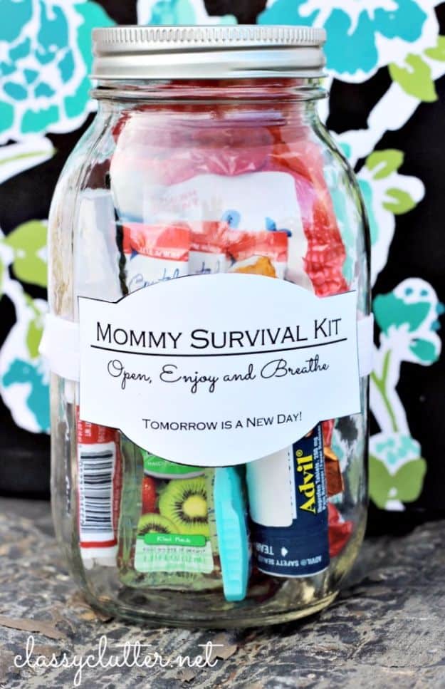 DIY Mothers Day Gift Ideas - Mommy Survival Kit - Homemade Gifts for Moms - Crafts and Do It Yourself Home Decor, Accessories and Fashion To Make For Mom - Mothers Love Handmade Presents on Mother's Day - DIY Projects and Crafts by DIY JOY 