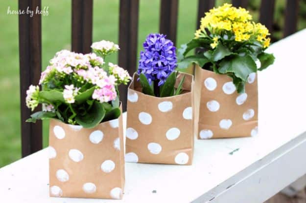 DIY Mothers Day Gift Ideas - Paper Bag Flowers - Homemade Gifts for Moms - Crafts and Do It Yourself Home Decor, Accessories and Fashion To Make For Mom - Mothers Love Handmade Presents on Mother's Day - DIY Projects and Crafts by DIY JOY 