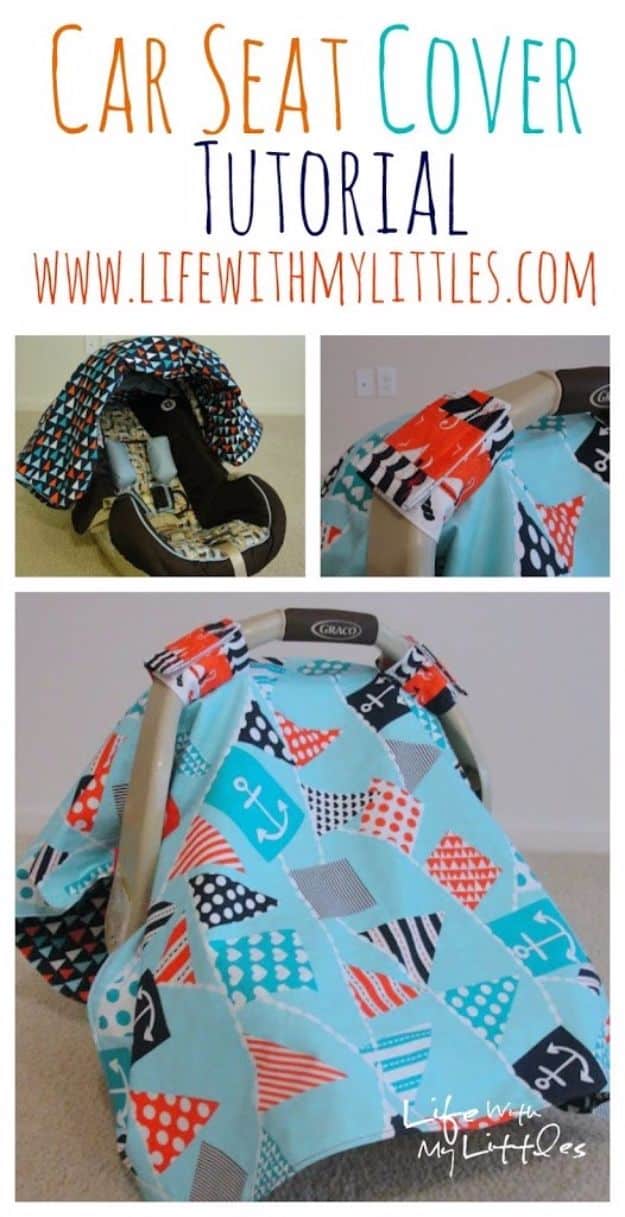 DIY Ideas for Newborn - Car Seat Cover - Do It Yourself Projects for the New Baby Boy or Girl - Nursery and Room Decor, Gear and Products, Safety Ideas and Other Practical Items Make Great DIY Baby Gifts 
