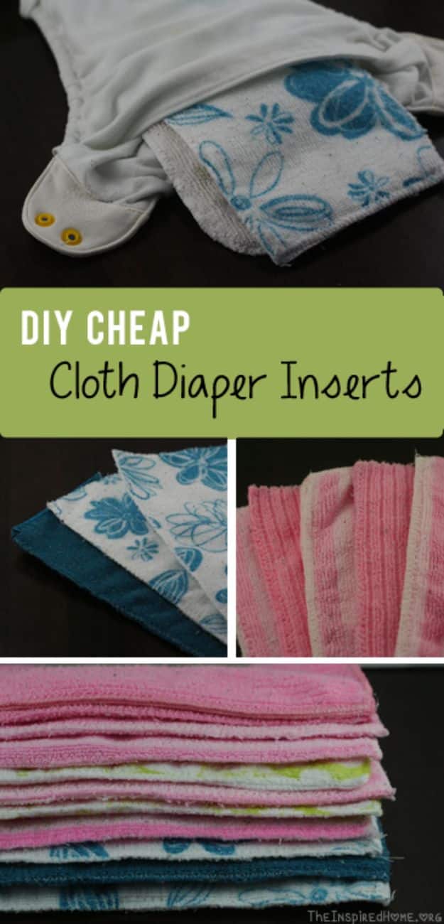 DIY Ideas for Newborn - Cheap Cloth Diaper Inserts - Do It Yourself Projects for the New Baby Boy or Girl - Nursery and Room Decor, Gear and Products, Safety Ideas and Other Practical Items Make Great DIY Baby Gifts 