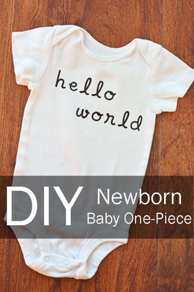 DIY Ideas for Newborn - Newborn Baby Onesie - Do It Yourself Projects for the New Baby Boy or Girl - Nursery and Room Decor, Gear and Products, Safety Ideas and Other Practical Items Make Great DIY Baby Gifts 