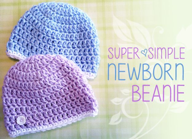 DIY Ideas for Newborn - Newborn Beanie Cover - Do It Yourself Projects for the New Baby Boy or Girl - Nursery and Room Decor, Gear and Products, Safety Ideas and Other Practical Items Make Great DIY Baby Gifts 