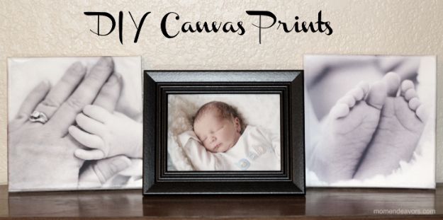 DIY Ideas for Newborn - Newborn Canvas Prints - Do It Yourself Projects for the New Baby Boy or Girl - Nursery and Room Decor, Gear and Products, Safety Ideas and Other Practical Items Make Great DIY Baby Gifts 