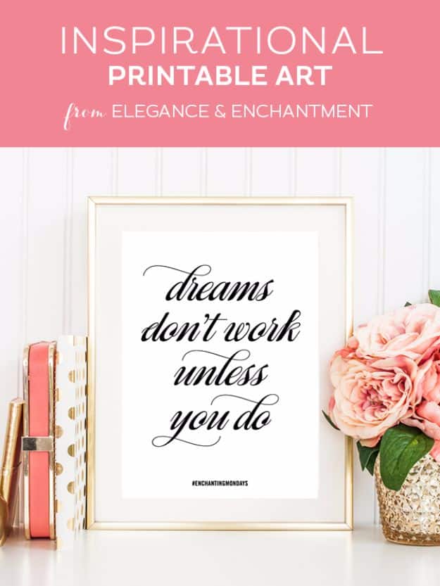 Free Printables For Your Walls - Printable Inspirational Quote - Best Free Prints for Wall Art and Picture to Print for Home and Bedroom Decor - Ideas for the Home, Organization - Quotes for Bedroom and Kitchens, Vintage Bathroom Pictures - Downloadable Printable for Kids - DIY and Crafts by DIY JOY 