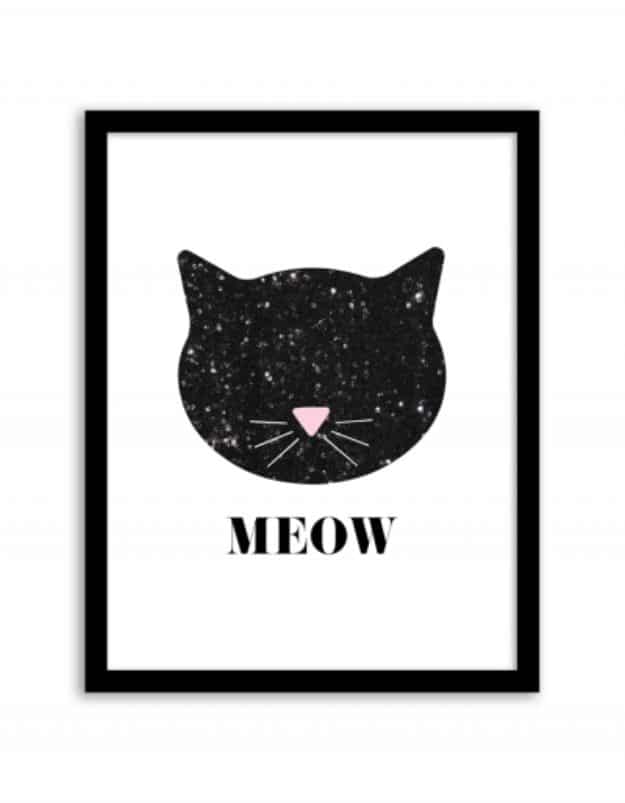 Free Printables For Your Walls - Sequin Cat Wall Art - Best Free Prints for Wall Art and Picture to Print for Home and Bedroom Decor - Ideas for the Home, Organization - Quotes for Bedroom and Kitchens, Vintage Bathroom Pictures - Downloadable Printable for Kids - DIY and Crafts by DIY JOY 