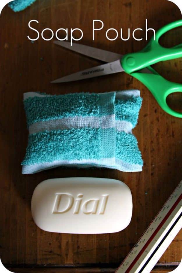 Packing Tips for Travel - Soap Pouch Packing - Easy Ideas for Packing a Suitcase To Maximize Space - Tricks and Hacks for Folding Clothes, Storing Toiletries, Shampoo and Makeup - Keep Clothing Wrinkle Free in Your Bag http://diyjoy.com/packing-tips-travel