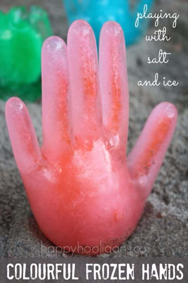 DIY Ideas for Kids To Make This Summer - Colorful Frozen Hands - Fun Crafts and Cool Projects for Boys and Girls To Make at Home - Easy and Cheap Do It Yourself Project Ideas With Paint, Glue, Paper, Glitter, Chalk and Things You Can Find Around The House - Creative Arts and Crafts Ideas for Children #summer #kidscrafts 
